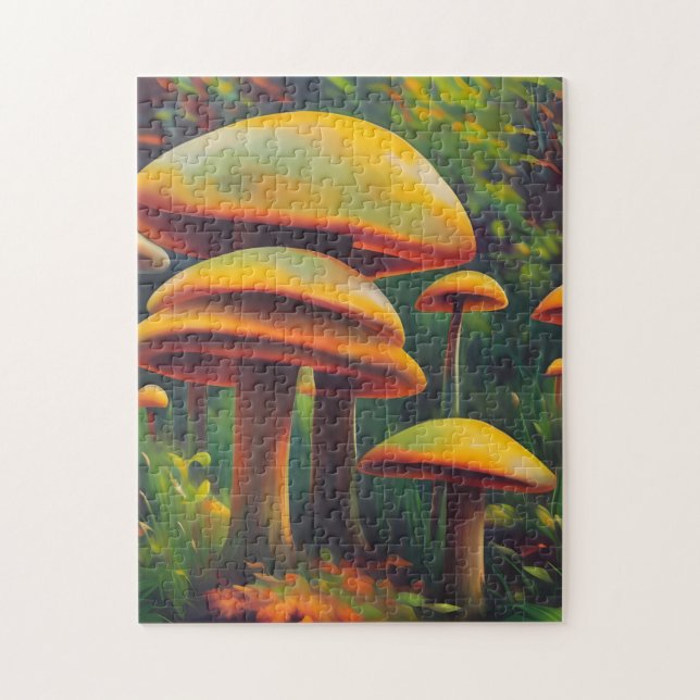 Gelbe Pilze Puzzle (Vertikal)