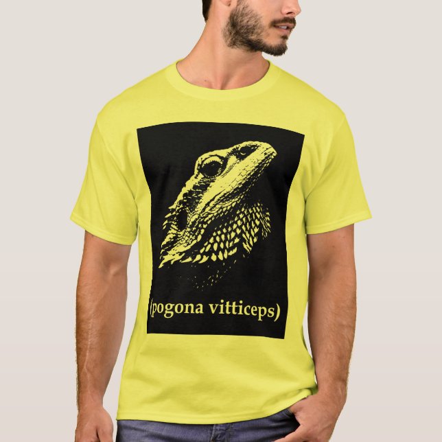 gelbe pogona vitticeps bärtiger Drache T - Shirt (Vorderseite)