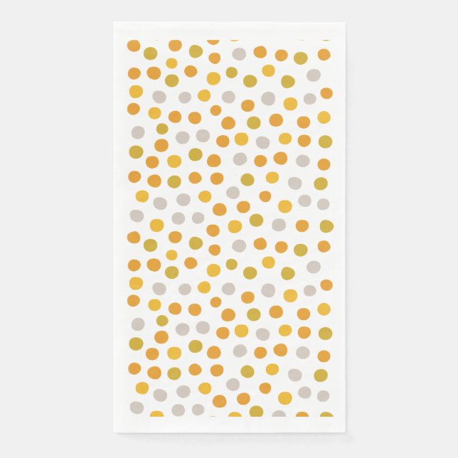 Gelbe Polka-Dot-Party-Servietten Serviette (Vorderseite)