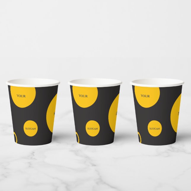 Gelbe Polka Dots Papiertasse Pappbecher (Multi)
