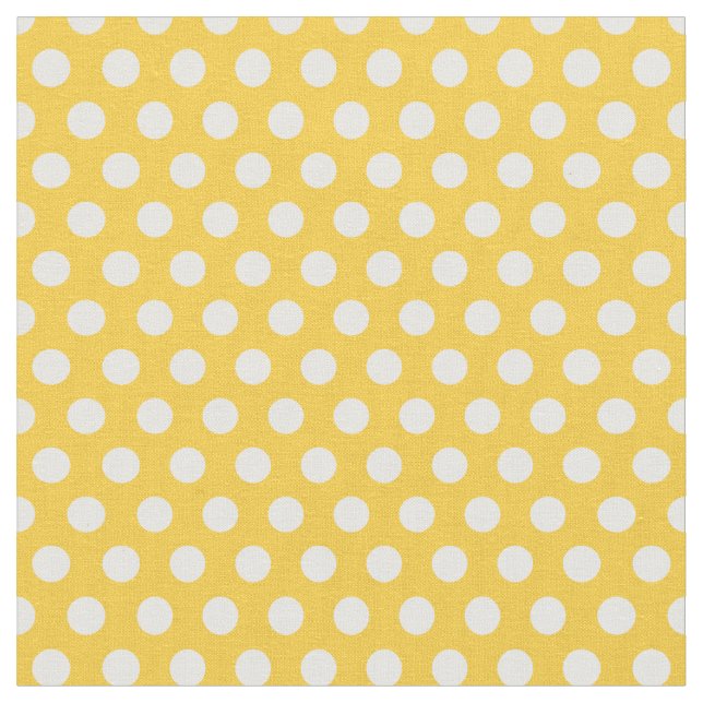 Gelbe Polka Dots Stoff (Nahaufnahme)