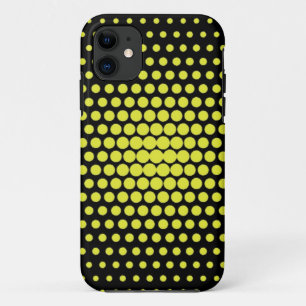 Gelbe Polka Punkte auf schwarz Case-Mate iPhone Hülle