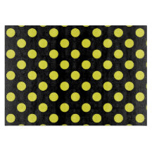 Gelbe Polka-Punkte auf schwarzem Hintergrund