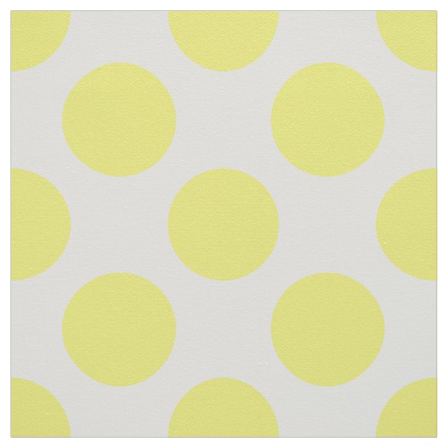 Gelbe Polka-Punkte auf Weiß Stoff (Muster)