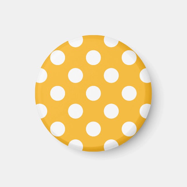 Gelbe Polka-Punkte Magnet (Vorne)