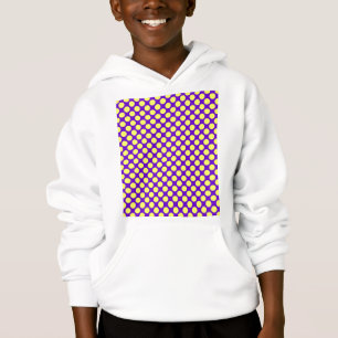 Gelbe Polka-Punkte mit lila Hintergrund Hoodie