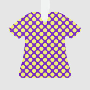 Gelbe Polka Punkte mit Lila Hintergrund STaylor Ornament