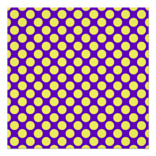 Gelbe Polka Punkte mit Lila Hintergrund STaylor Poster