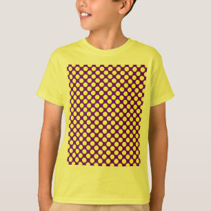 Gelbe Polka Punkte mit Lila Hintergrund STaylor T-Shirt