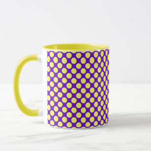 Gelbe Polka Punkte mit Lila Hintergrund STaylor Tasse