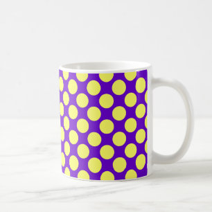 Gelbe Polka Punkte mit Lila Hintergrund STaylor Tasse