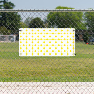 Gelbe Polka-Punkte, Polka-Dottern-Muster, Punkte,  Banner