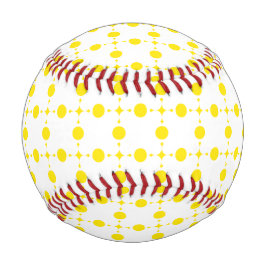 Gelbe Polka-Punkte, Polka-Dottern-Muster, Punkte,  Baseball
