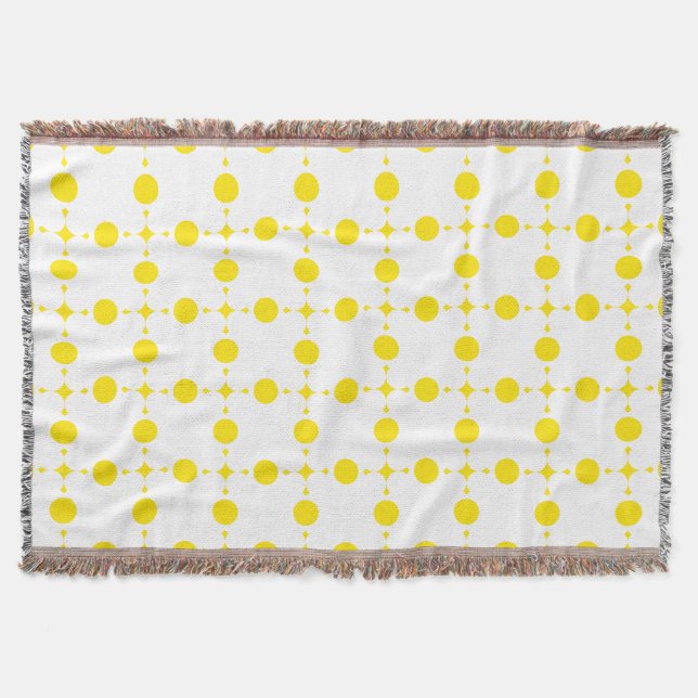 Gelbe Polka-Punkte, Polka-Dottern-Muster, Punkte,  Decke (Vorderseite)