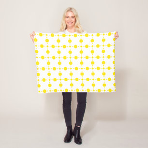 Gelbe Polka-Punkte, Polka-Dottern-Muster, Punkte,  Fleecedecke