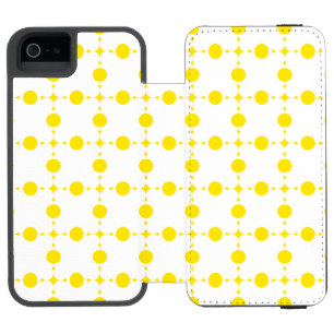 Gelbe Polka-Punkte, Polka-Dottern-Muster, Punkte,  Incipio Watson™ iPhone 5 Geldbörsen Hülle
