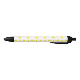 Gelbe Polka-Punkte, Polka-Dottern-Muster, Punkte,  Kugelschreiber