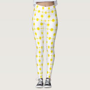 Gelbe Polka-Punkte, Polka-Dottern-Muster, Punkte, Leggings