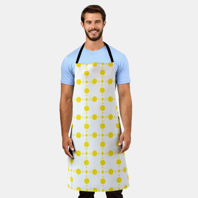 Gelbe Polka-Punkte, Polka-Dottern-Muster, Punkte,  Schürze (Getragen)