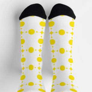 Gelbe Polka-Punkte, Polka-Dottern-Muster, Punkte,  Socken