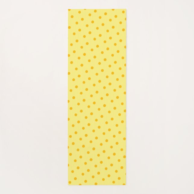 Gelbe Polka-Punkte Yogamatte (Rückseite)