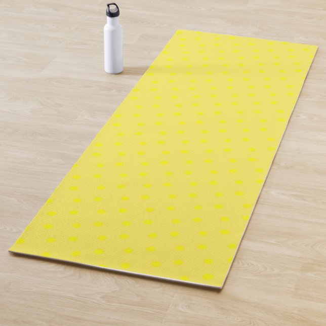 Gelbe Polka-Punkte Yogamatte (Beispiel)