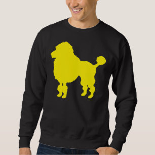 Gelbe Poodle-Silhouette Sweatshirt