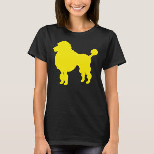 Gelbe Poodle-Silhouette T-Shirt