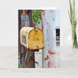 Gelbe Postbox Karte