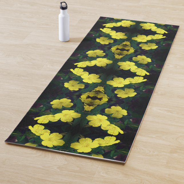 Gelbe Primrose-Blume Abstrakt Yogamatte (Beispiel)