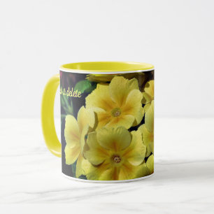 Gelbe Primrose Blume Personalisiert Tasse