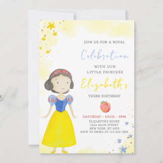 Gelbe Prinzessin zum Geburtstag Einladung