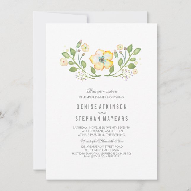 Gelbe Probe Einladung (Vorderseite)