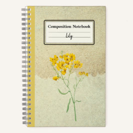 Gelbe Psilostrophe Sparsiflora Personalisierter Co Notizbuch