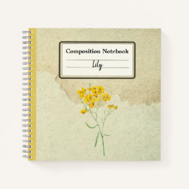 Gelbe Psilostrophe Sparsiflora Personalisierter Co Notizbuch