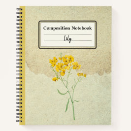 Gelbe Psilostrophe Sparsiflora Personalisierter Co Notizbuch