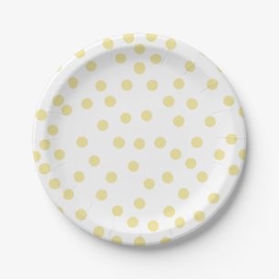 Gelbe Punkt-Papierplatte Pappteller