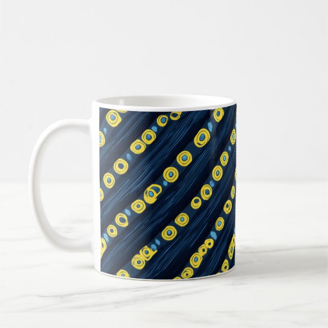 Gelbe Punkte Abstraktes Muster Kaffeetasse (Links)