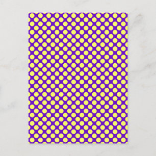 Gelbe Punkte auf violettem Hintergrund STaylor Postkarte