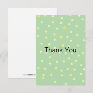 Gelbe Punkte in Grün Dankeskarte