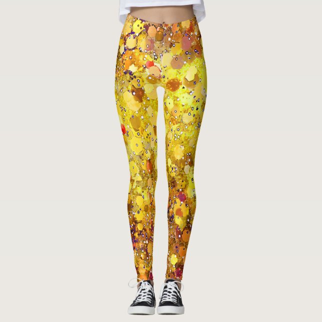 Gelbe Punkte Leggings (Vorderseite)