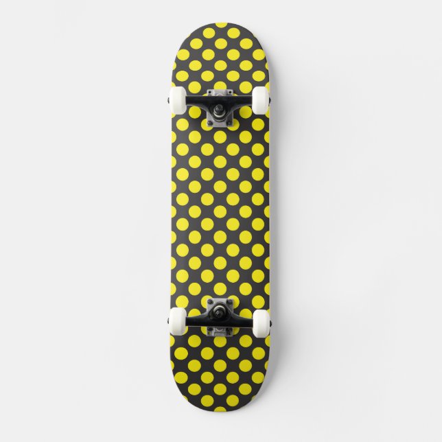 Gelbe Punkte Skateboard (Vorderseite)
