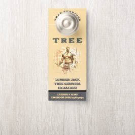 *~* Gelbe QR-Jack Tree Services Door Türanhänger
