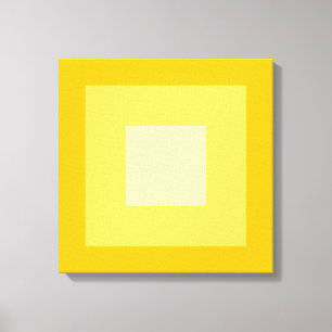 Gelbe Quadrate Geometrisches Muster Leinwanddruck