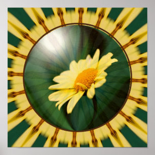 Gelbe Ränder Abstrakter Rahmen erstellen Ihr eigen Poster