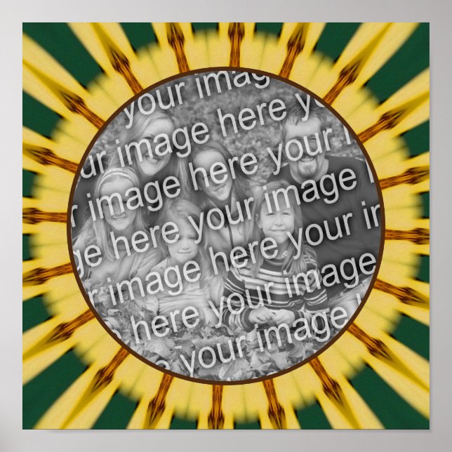 Gelbe Ränder Abstrakter Rahmen erstellen Ihr eigen Poster (Vorne)