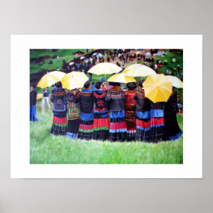 Gelbe Regenschirme (Schönheitsmittel) Poster