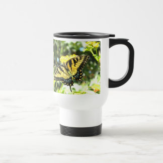 Gelbe Reise-Tasse des Schmetterlings-AF Reisebecher
