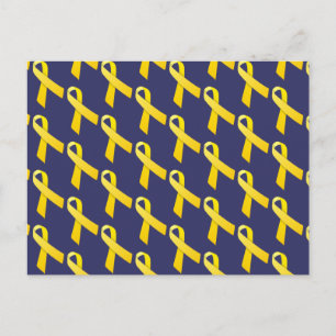Gelbe Ribbons Postkarte
