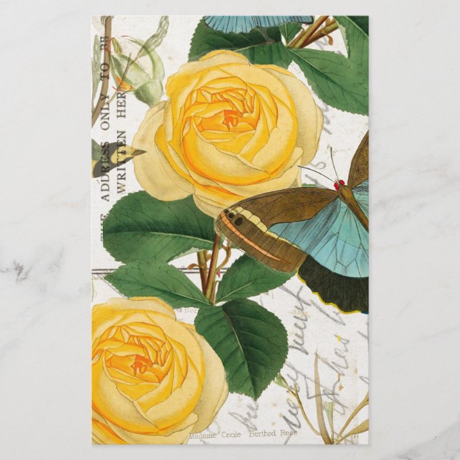 Gelbe romantische Rosen (Vorderseite)
